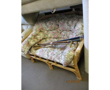 CANE TWO-SEATER SOFA 