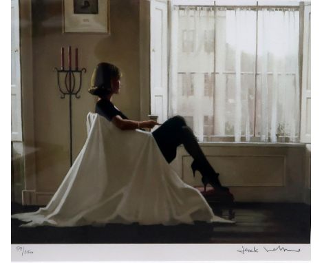 JACK VETTRIANO (SCOTTISH b.1951) THE WAIT Print multiple, signed lower right, numbered 59/350 Together with 2 similar not sig