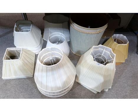 A collection of lamp shades Condition Report:No condition report available.
