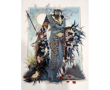 GRAHAM ILLINGWORTH (BRITISH b.1953) THE SORCERER Print multiple, signed lower right, numbered 141/275, 73 x 56cm Together wit