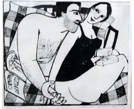 ANITA KLEIN (AUSTRALIAN b.1960) THE COURTSHIP Print multiple, signed lower right, numbered 15/25, 28 x 33cm Condition Report: