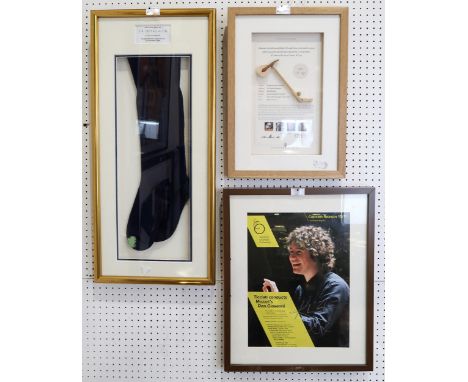 A framed hammer removed from a Steinway grand piano, used for a series of recordings made at Edinburgh's Usher Hall by artist