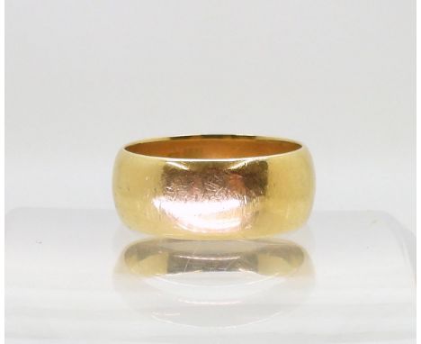 An 18ct gold wedding ring, size Q1/2, weight 9.3gms Condition Report:Available upon request