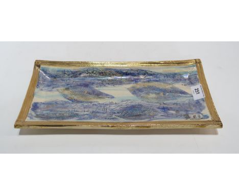 ANNE MORRISON - Leaf decorated ceramic wall plate Condition Report:Available upon request