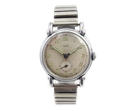 Oris Swiss made vintage manual stainless steel wristwatch 33mm Condition Report ticking awayClick here for further images, co