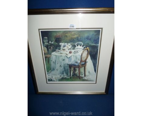 A limited edition Print no. 105/550 entitled "Tea for Two" by Perri Duncan