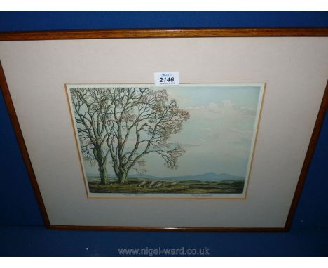 A lithograph artist proof Print 'Winter Beaches'.