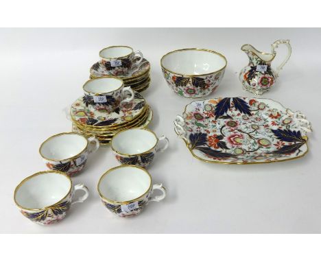 19th century gilt and floral tea service
