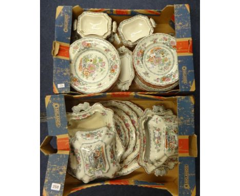 A late 19th century Ashworth Brothers, Hanley dinner service.