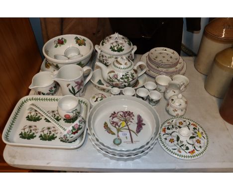 A quantity of Portmeirion dinnerware; Royal Worcester "Evesham" and Villeroy & Boch "Petit Fleur"