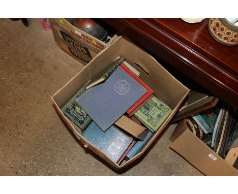 A box of various vintage books