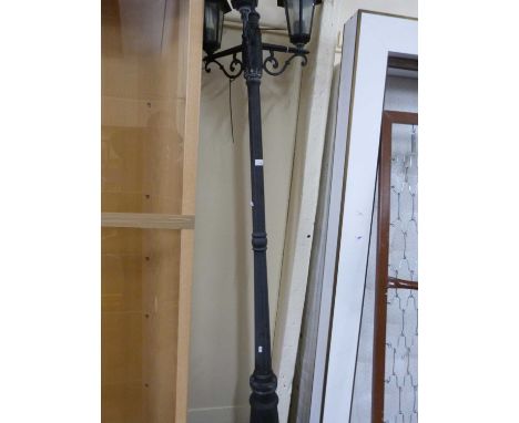 Modern iron three branch outside light