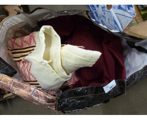 Bag of various vintage clothes and material