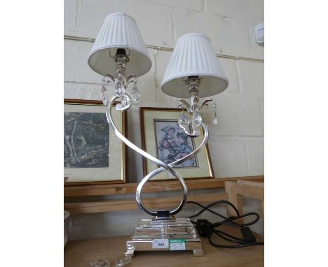 Modern two branch table lamp