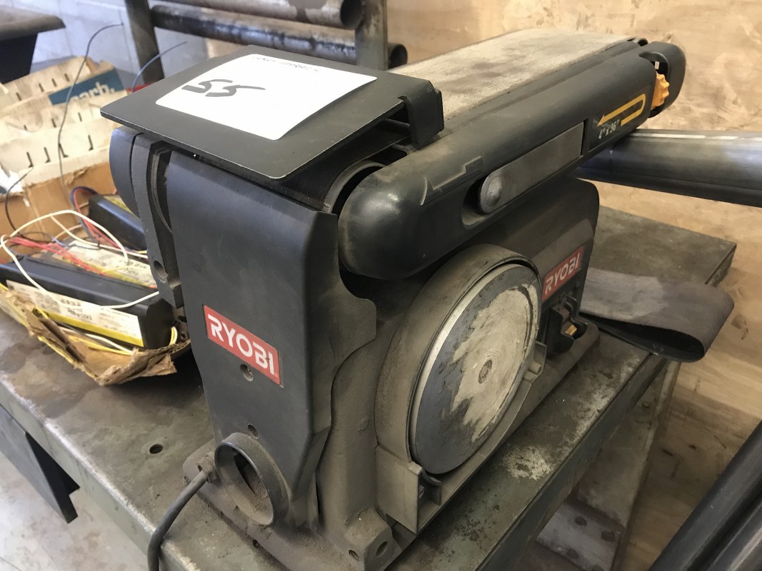 stationary belt sander for metal