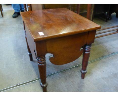 Antique Mahogany Lift Top Commode, converted to sewing box, approx 51 x 42 x 48 cms