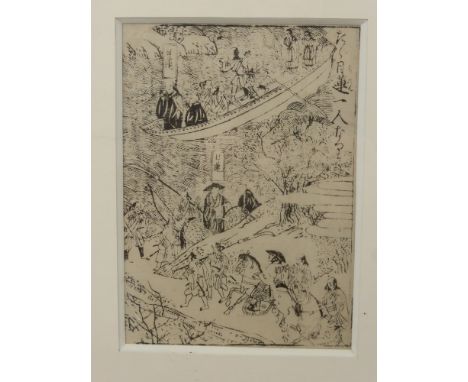 A Collection of 18th Century Japanese Woodblock Prints, to include works by Ooka Shumboku (1680-1763), Kubo Shuman (1757-1820