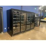 Hussmann Model RLT-4 Four Glass Door Display Case - No Condensing Unit