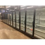 3 Hussmann Model RLT-5 Five Door Freezers. 15 Doors in Total - No Condensing Unit