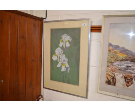 Margaret Wilson, pencil signed limited edition lithograph of flowers 