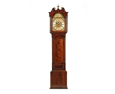 A late 18th century mahogany longcase clock by Barwise of Cockermouth with eight day striking movement, weight and pendulum. 