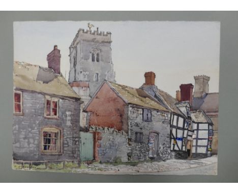 Reginald George HAGGAR (1905–1988) 'at Much Wenlock, Shropshire', Watercolour on paper, unmounted. Signed lower left 'R G Hag