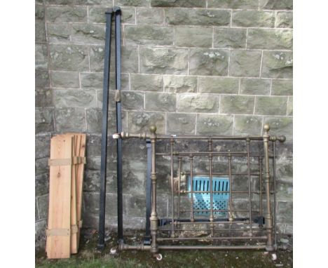 An Edwardian brass bedstead&nbsp;