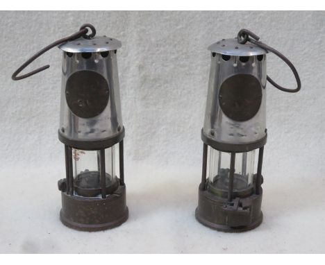 TWO VINTAGE MINER'S LAMP