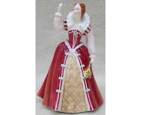 ROYAL DOULTON LIMITED EDITION 'QUEENS OF THE REALM' CERAMIC FIGURE- QUEEN ELIZABETH I, HN3099, WITH CERTIFICATE OF AUTHENTICI