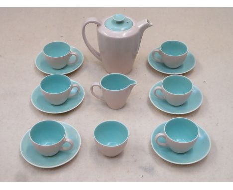 POOLE CERAMIC FIFTEEN PIECE COFFEE SET 