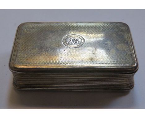 EARLY VICTORIAN HALLMARKED SILVER SNUFF BOX WITH GILT INTERIOR, LONDON ASSAY 