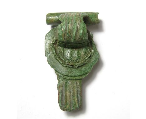 Roman Rosette Brooch. Circa, AD 1st century. Copper-alloy, 9.03 grams. 40.56 mm. A typical example of this early type with a 