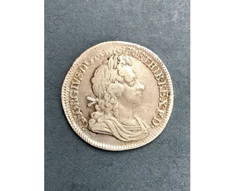 George I, Rare error Shilling 1720, B of BRVN is over another letter possibly a W.Condition:- wear to high points with small 