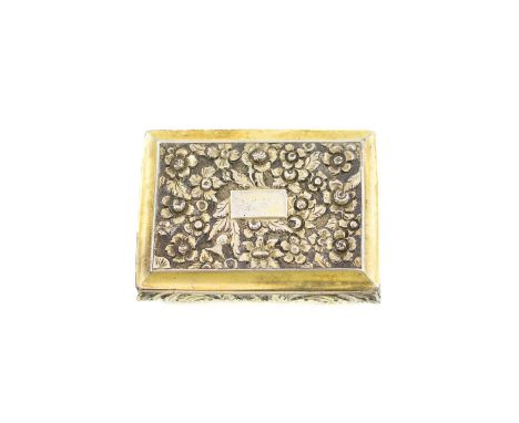 A George IV silver-gilt vinaigrette,by Thomas Shaw, Birmingham 1825,rectangular form, scrolling decoration to the sides with 