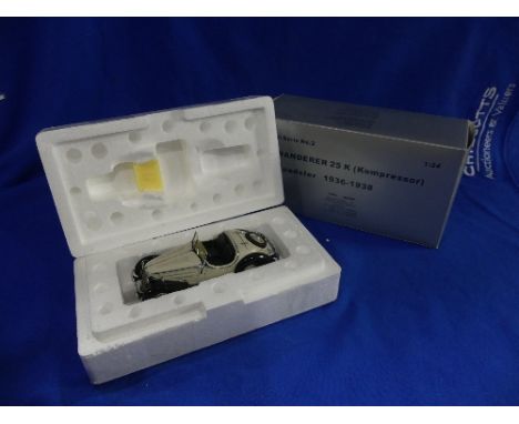 A CMC 1:24 scale model of the 1936-1938 Audi Serie No.2 Wanderer 25 K Roadster, in original polystyrene packed box.
