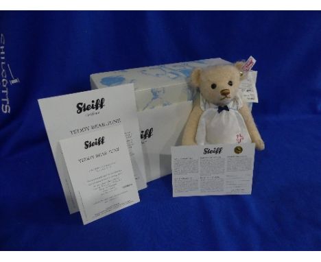 Steiff; 'June', 035951, light beige, 24cm, limited edition no. 1208 / 1500, boxed, with certificate.