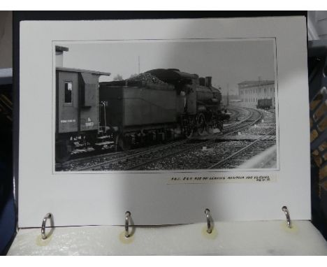 Railways interest: a large quantity of professional black and white photographs (approx. 100) of locomotives and trains, dati