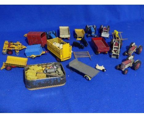 Corgi Farming Models; including two Fordson Power Major tractors, four Massey-Ferguson tractors, farming accessories and vari