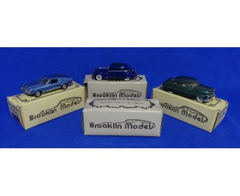 Brooklin Models; A collection of four 1:43 scale die-cast models, including no.7 1934 Chrysler, No.1 1933 Pierce Arrow, No. B