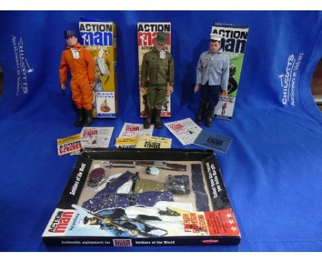 Action Man; The 40th Anniversary series boxed 'Action Pilot', 'Action Soldier' and 'Action Sailor' figures and a French Forei