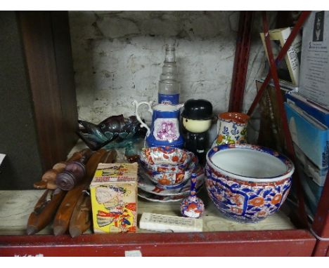 A quantity of Mixed Items; comprising two Beswick birds, Goldcrest 2415 and Wren 993, a retro Esso Extra Motor Oil bottle c19