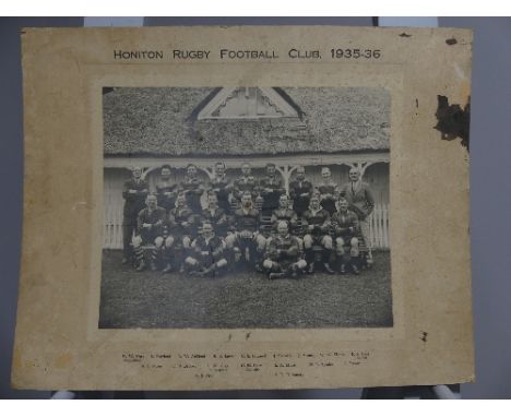 C. H. 'Charlie' Beer (Devon, Exeter, Honiton Rugby Football Club) interest: a 9ct gold medal for Devon Rugby Junior Cup 1927-