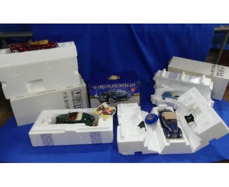 Franklin Mint Precision Models; 1:24 scale die-cast models of the 1940 Packard, the 1936 Ford Opentop, 1949 Buick Riviera and
