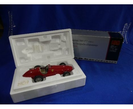 A CMC 1:18 scale model of the 1953 Ferrari 500 F2, in original polystyrene packed box.
