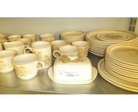 'A FIELD OF FLOWERS' DESIGN TEA AND DINNER SERVICE, 51 PIECES 