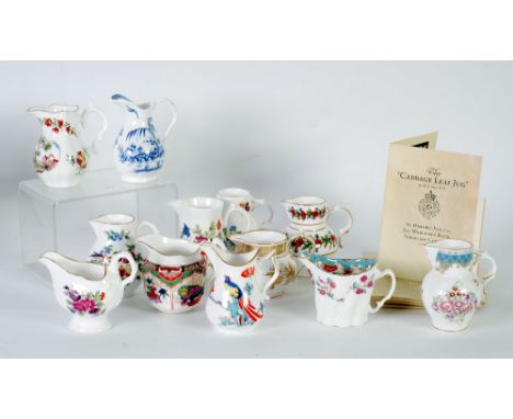 SET OF TWELVE ROYAL WORCESTER PORCELAIN 'Historic Jugs', COMPRISING; 'Chelsea Ewer', 'Sparrow Beak Jug', 'Poppy Jug', 'Ring-N