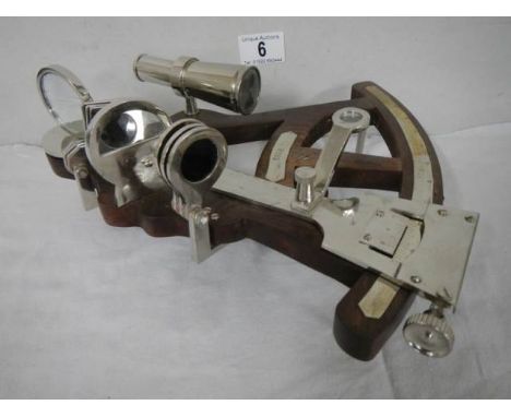 A late 20th century plated copy of an early sextant marked Ross.