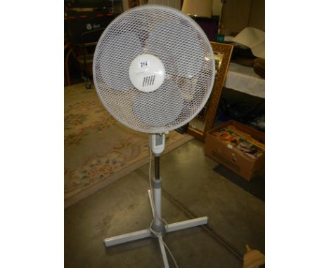 A floor standing fan.