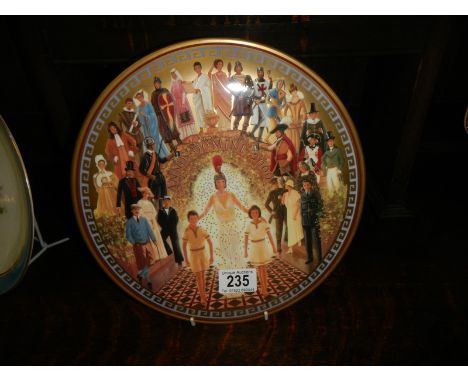 A Royal Worcester limited edition Millenium 'Happy &amp; Gloroius' cake plate.