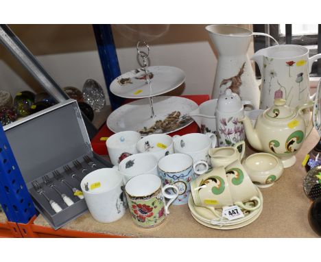 A COLLECTION OF CERAMIC HOMEWARE, to include Spode Delamere Rural set of pastry folks in original box, Portmeirion 'Up the Ga
